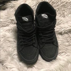 Vans High Tops in All Black